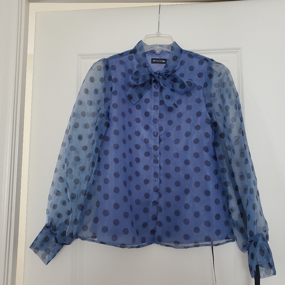 ๐ Pretty Little Thing organza polka dot blouse - Picture 4 of 9